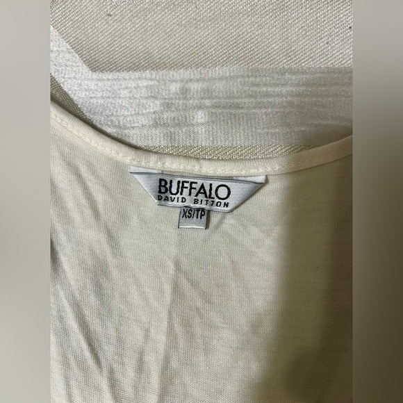 GUC BUFFALO DAVID BITTON Beige Gold Beaded Owl Tank Top, SZ XS - Picture 2 of 5